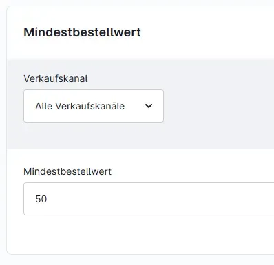 Mindestbestellwert