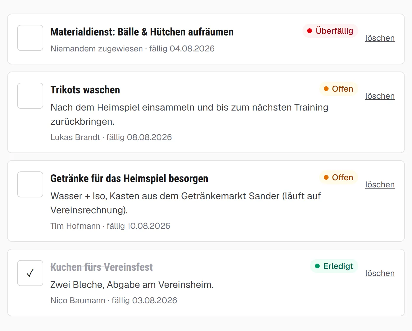Dienste, die nicht im Chat versanden