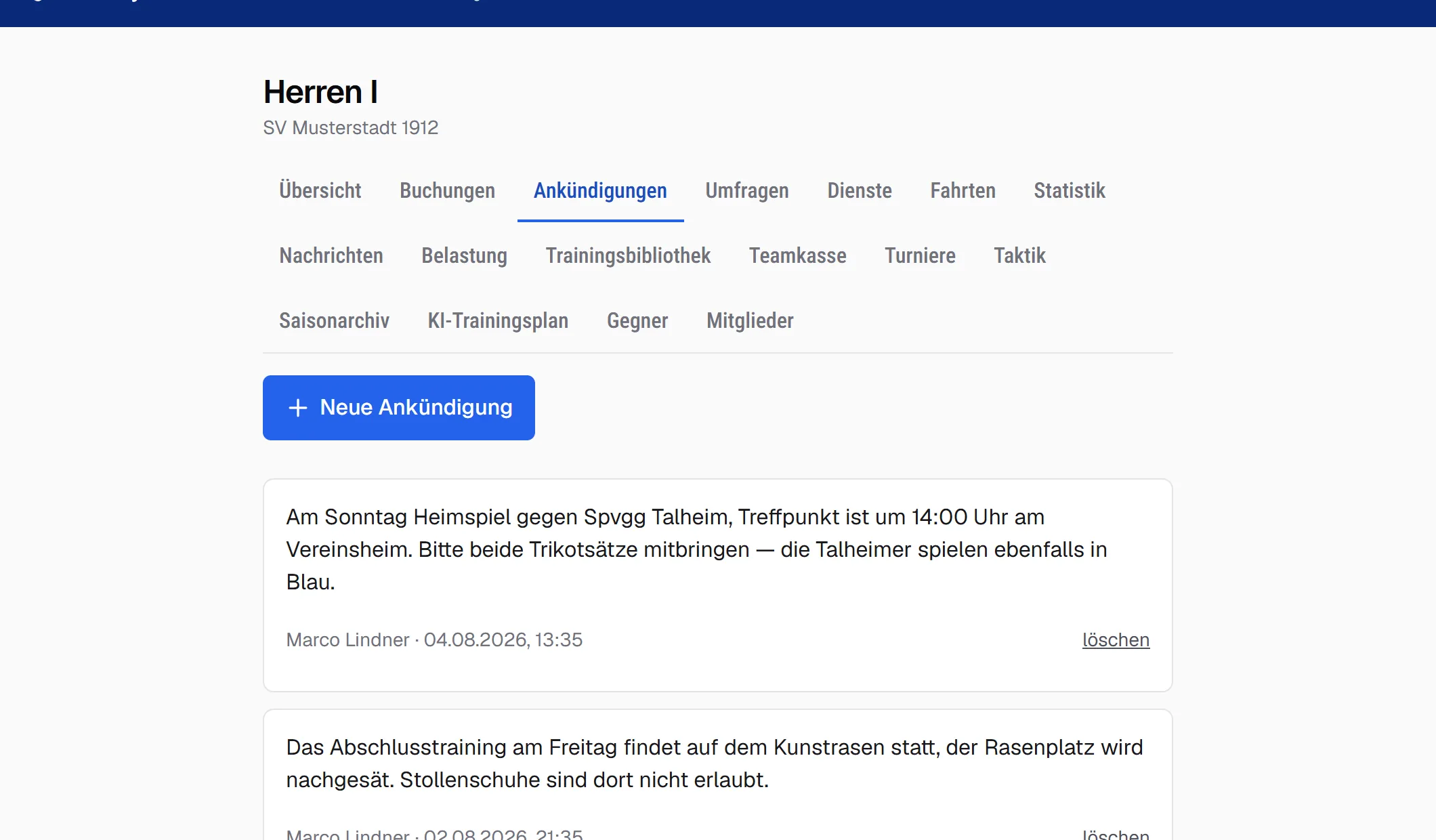 Kommunikation, die zum Termin gehört